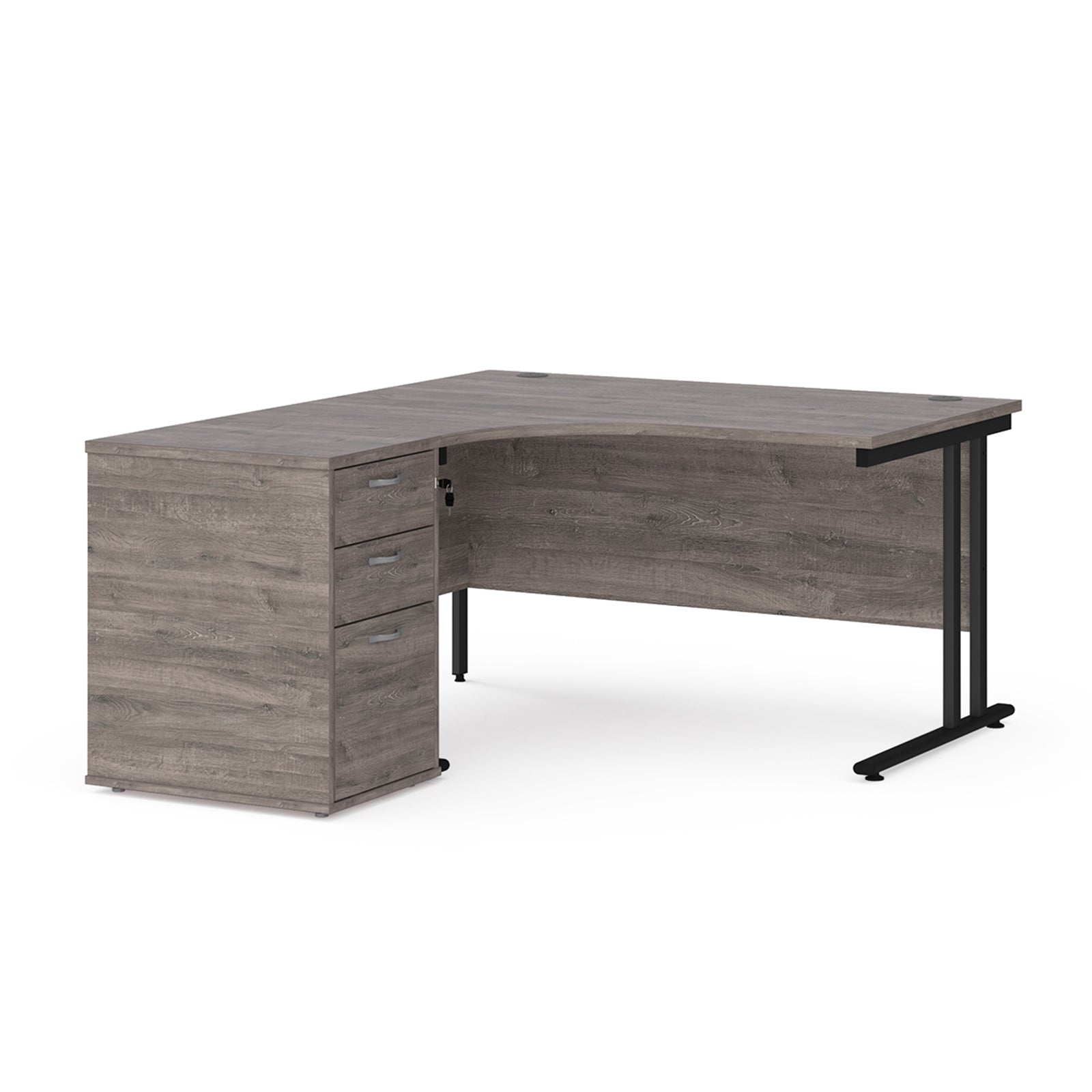 Maestro 25 left hand ergo desk with pedestal