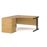 Maestro 25 left hand ergo desk with pedestal