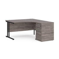 Maestro 25 right hand ergo desk with pedestal