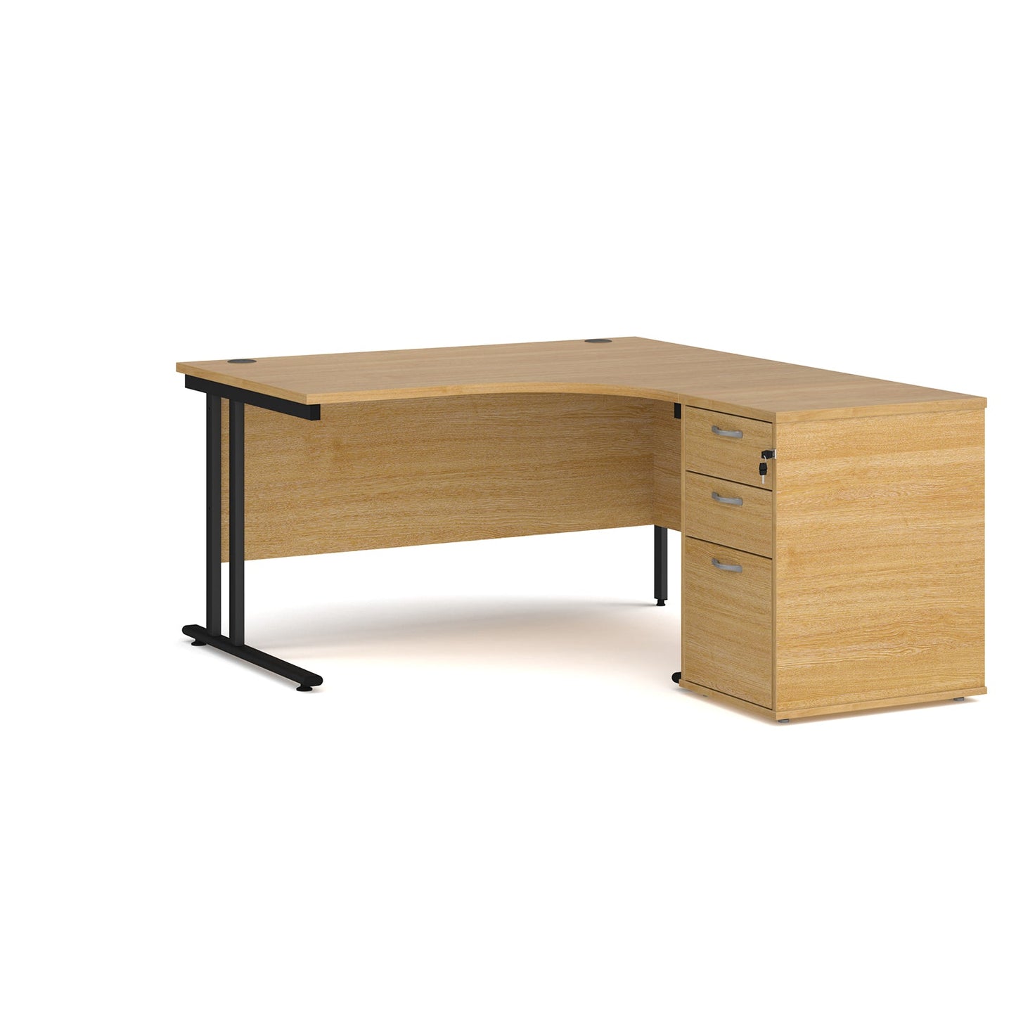 Maestro 25 right hand ergo desk with pedestal