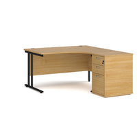 Maestro 25 right hand ergo desk with pedestal
