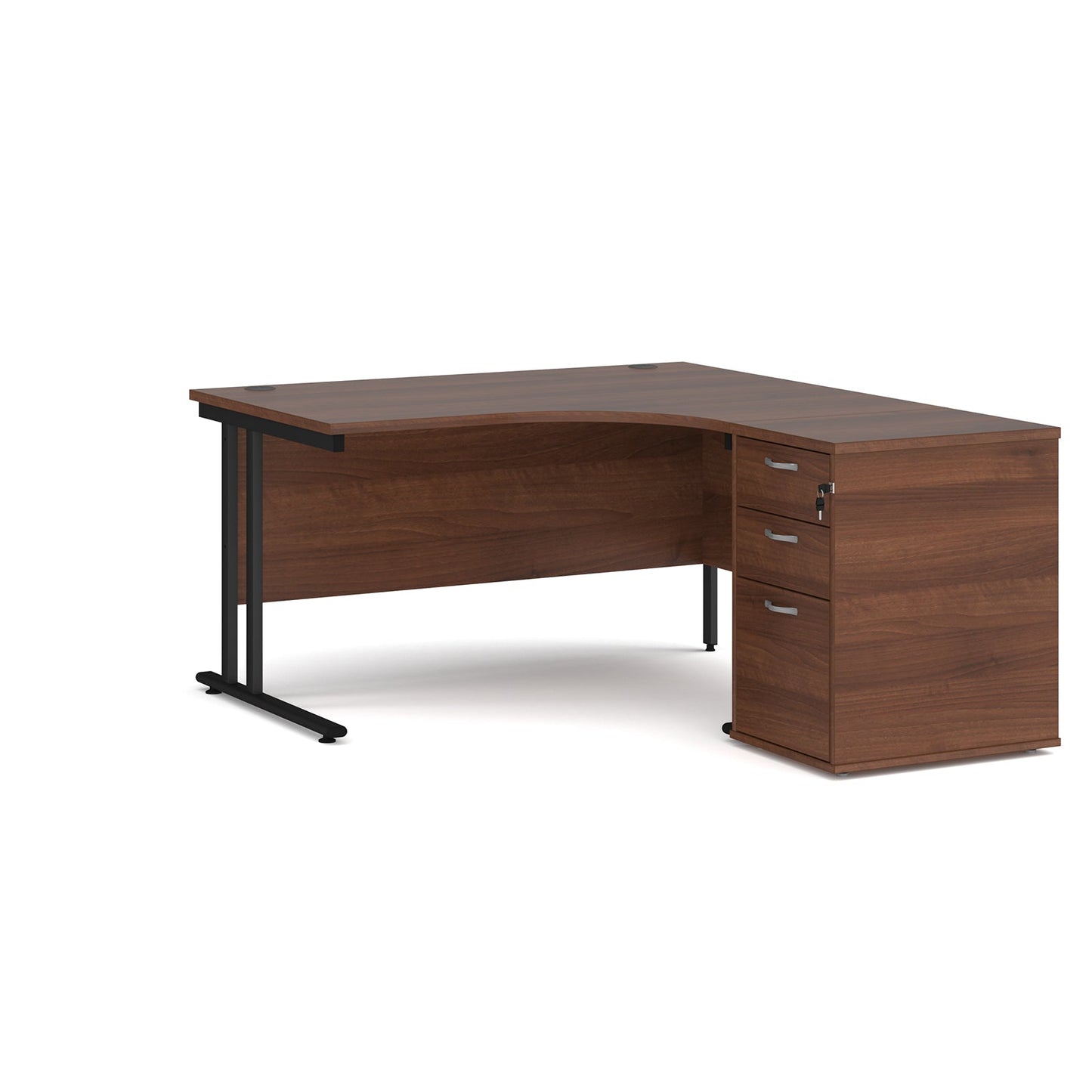 Maestro 25 right hand ergo desk with pedestal