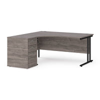 Maestro 25 left hand ergo desk with pedestal