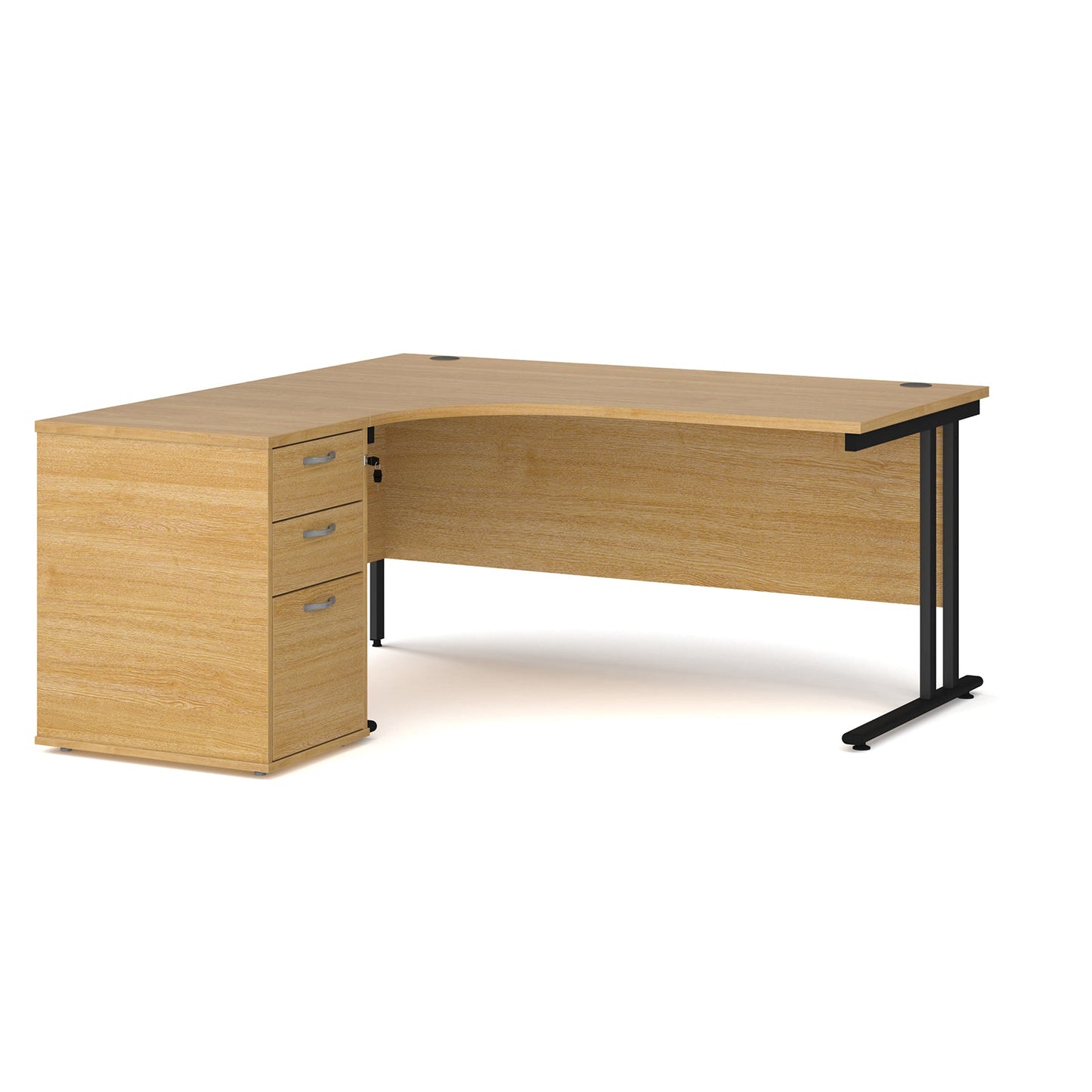 Maestro 25 left hand ergo desk with pedestal