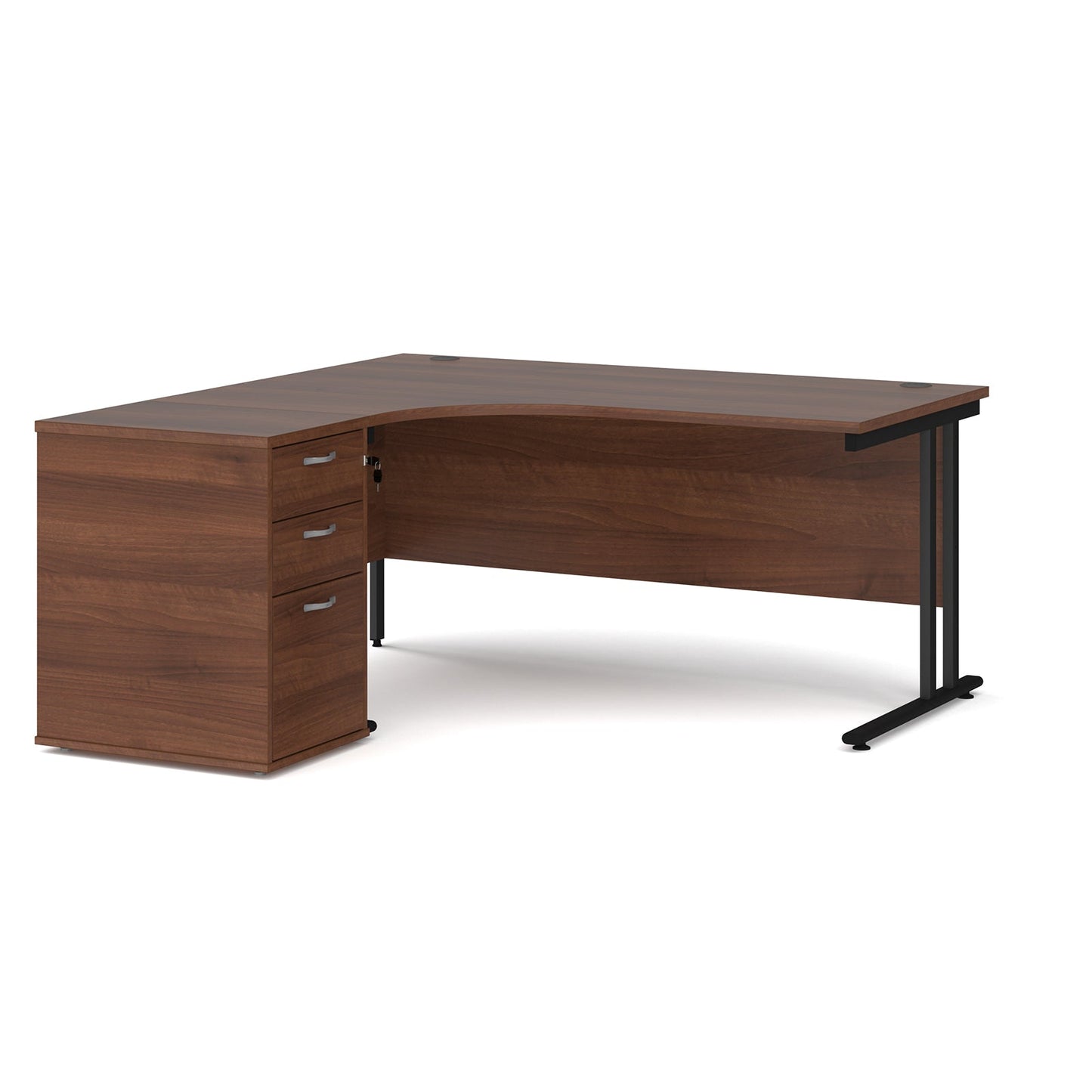 Maestro 25 left hand ergo desk with pedestal