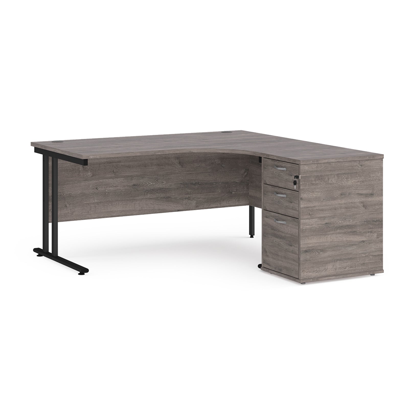 Maestro 25 Right Hand Ergo Desk With Pedestal