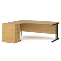 Maestro 25 left hand ergo desk with pedestal