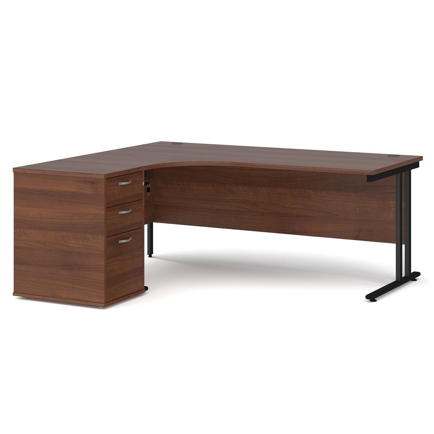 Maestro 25 left hand ergo desk with pedestal