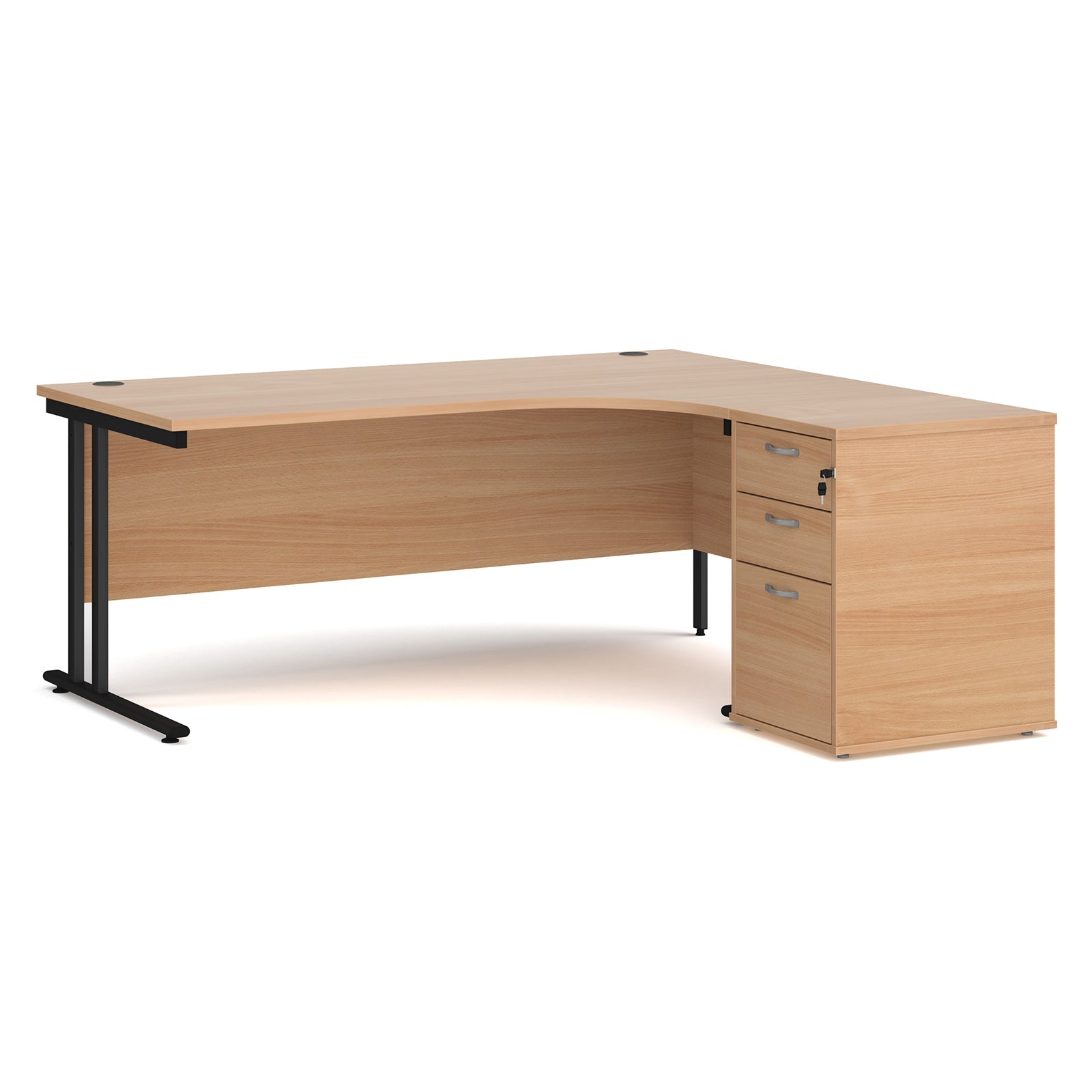 Maestro 25 Right Hand Ergo Desk With Pedestal