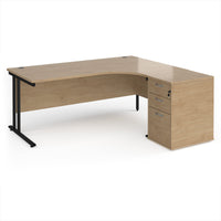 Maestro 25 right hand ergo desk with pedestal