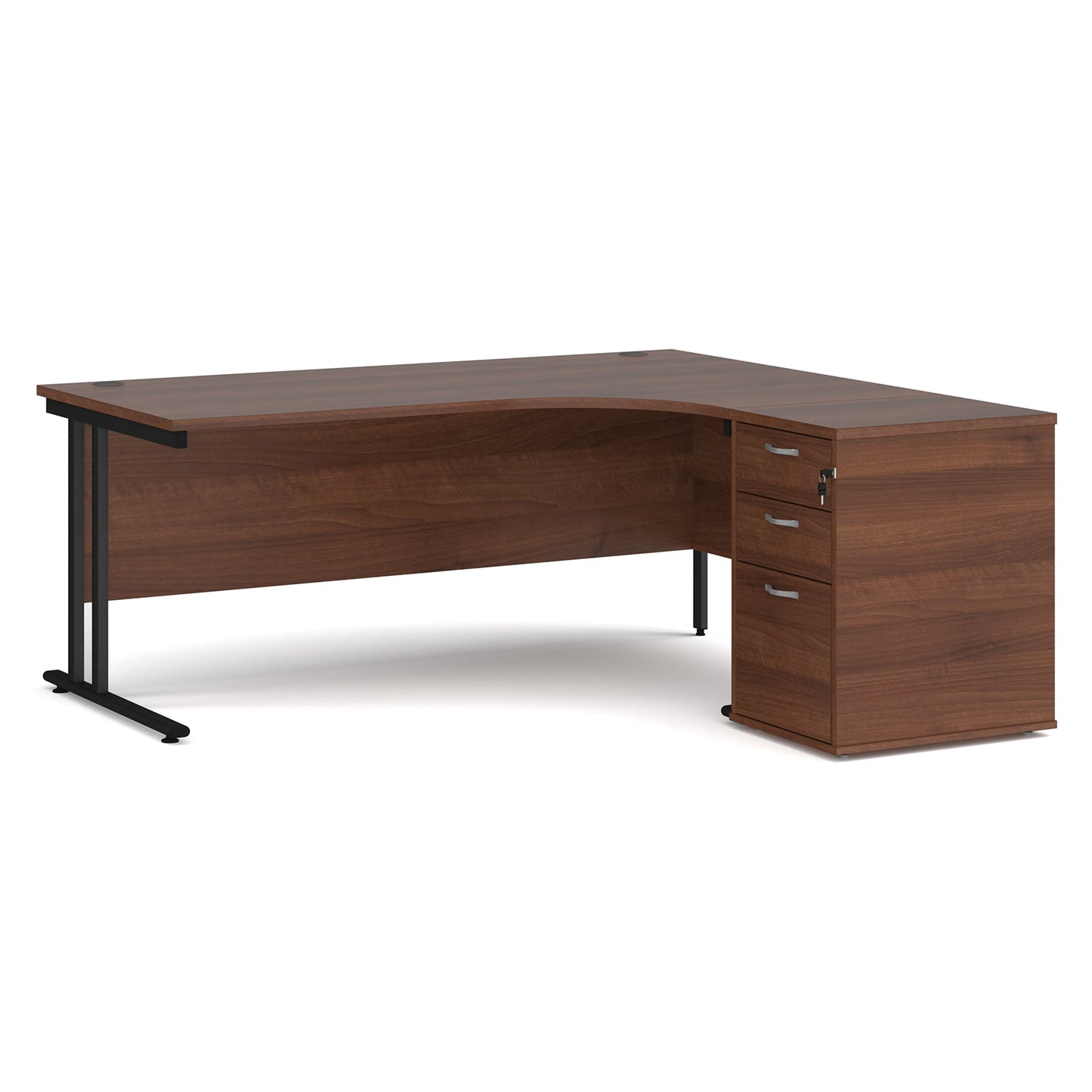 Maestro 25 right hand ergo desk with pedestal