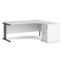 Maestro 25 right hand ergo desk with pedestal