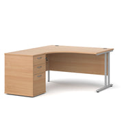 Maestro 25 left hand ergo desk with pedestal