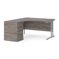 Maestro 25 left hand ergo desk with pedestal