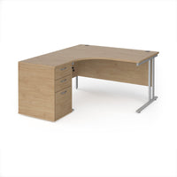 Maestro 25 left hand ergo desk with pedestal