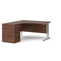 Maestro 25 left hand ergo desk with pedestal
