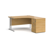Maestro 25 right hand ergo desk with pedestal