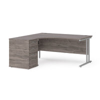 Maestro 25 left hand ergo desk with pedestal
