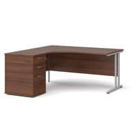 Maestro 25 left hand ergo desk with pedestal