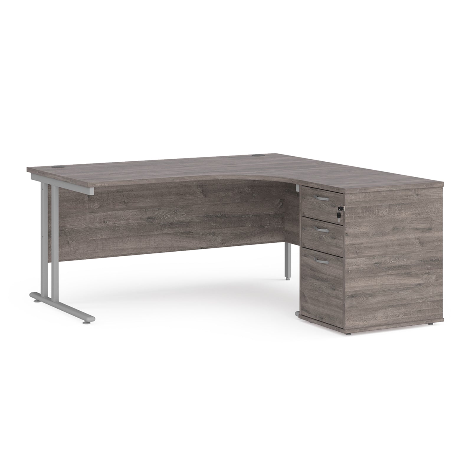 Maestro 25 Right Hand Ergo Desk With Pedestal