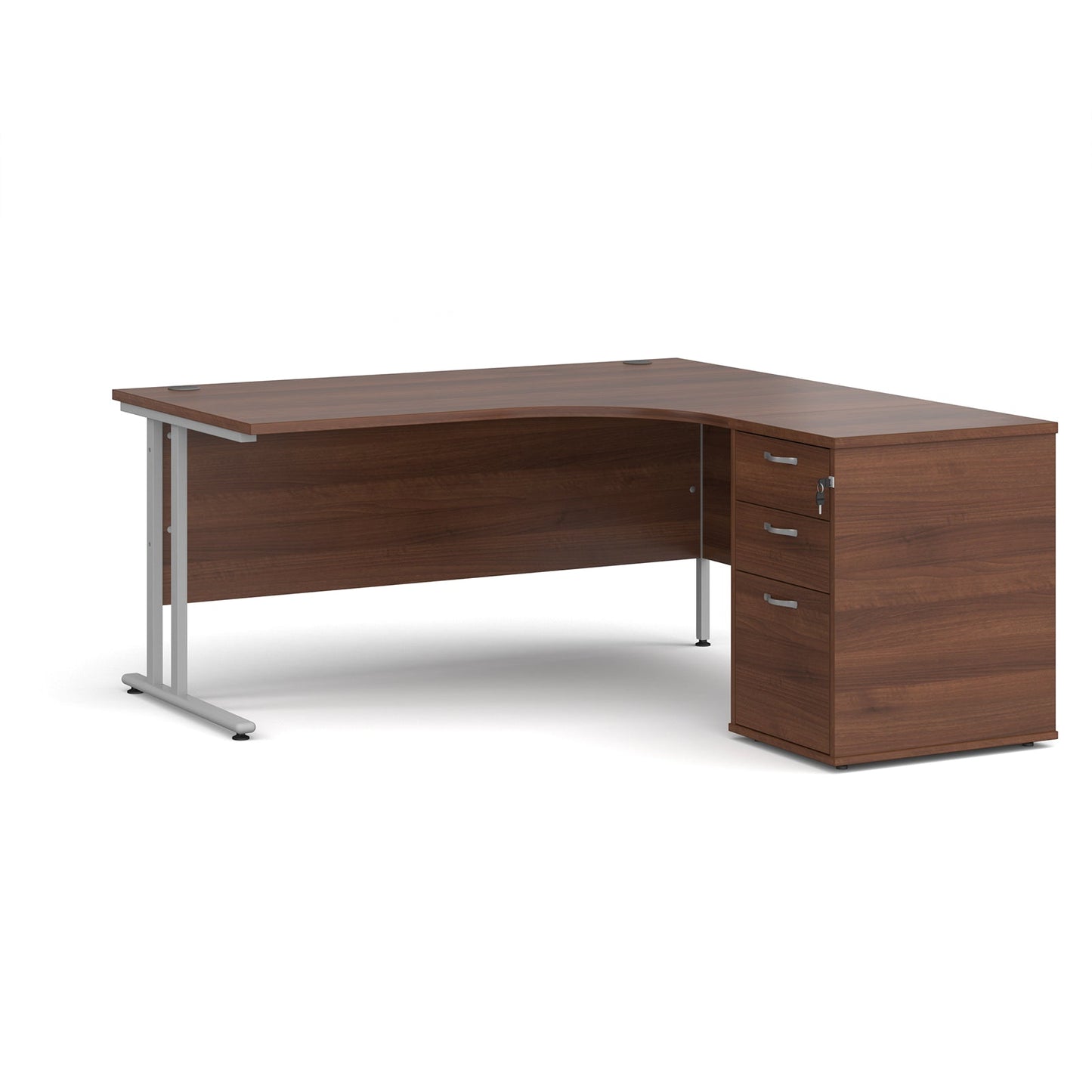 Maestro 25 right hand ergo desk with pedestal