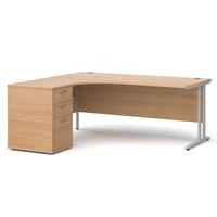 Maestro 25 left hand ergo desk with pedestal