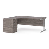 Maestro 25 left hand ergo desk with pedestal