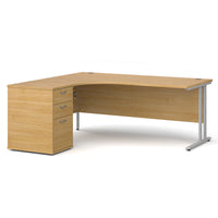 Maestro 25 left hand ergo desk with pedestal