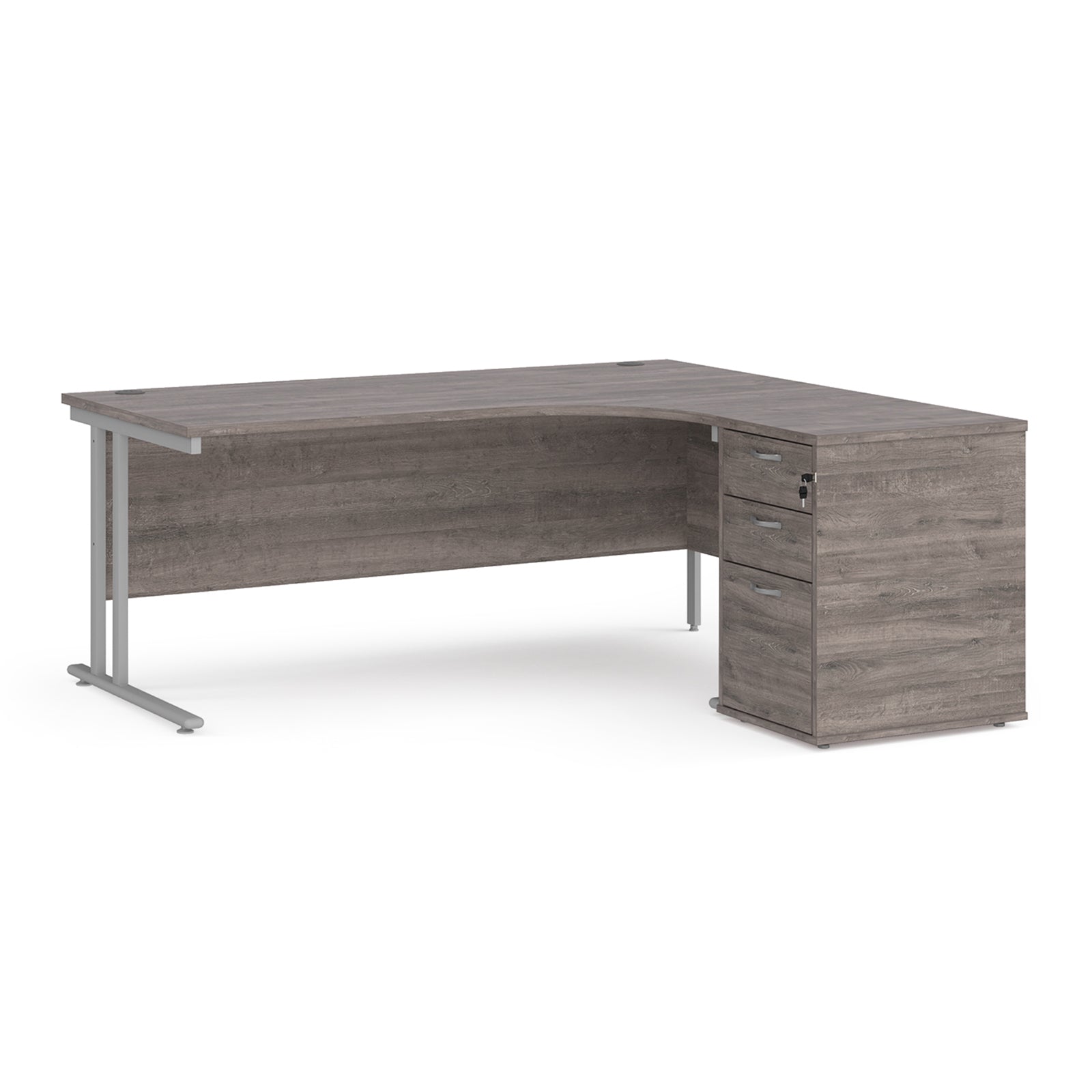 Maestro 25 Right Hand Ergo Desk With Pedestal