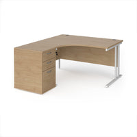 Maestro 25 left hand ergo desk with pedestal