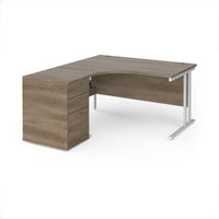 Maestro 25 left hand ergo desk with pedestal