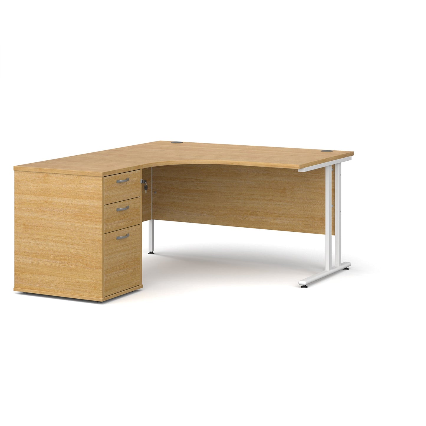Maestro 25 left hand ergo desk with pedestal