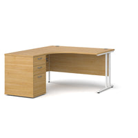 Maestro 25 left hand ergo desk with pedestal
