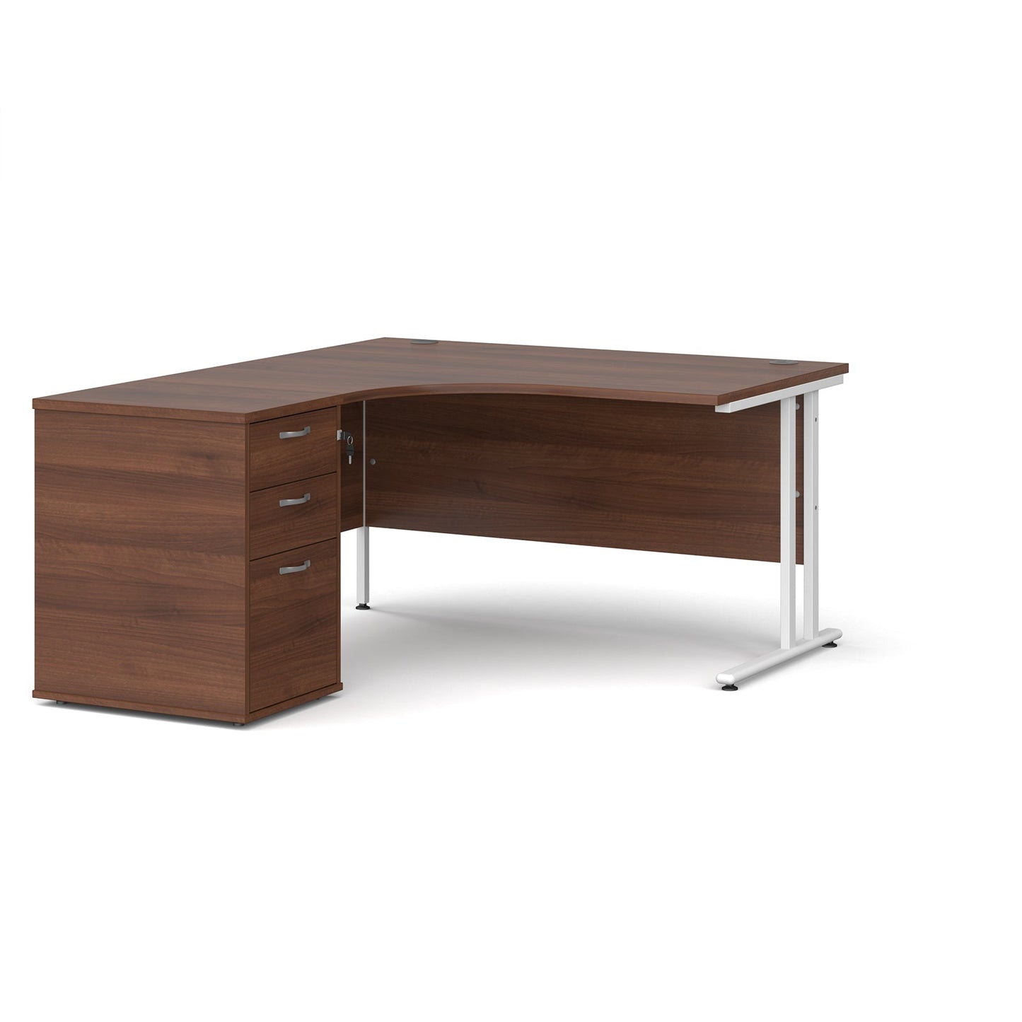Maestro 25 left hand ergo desk with pedestal
