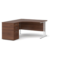 Maestro 25 left hand ergo desk with pedestal
