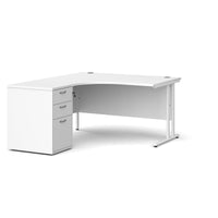 Maestro 25 left hand ergo desk with pedestal