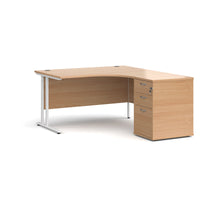 Maestro 25 right hand ergo desk with pedestal