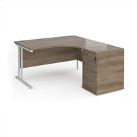 Maestro 25 right hand ergo desk with pedestal
