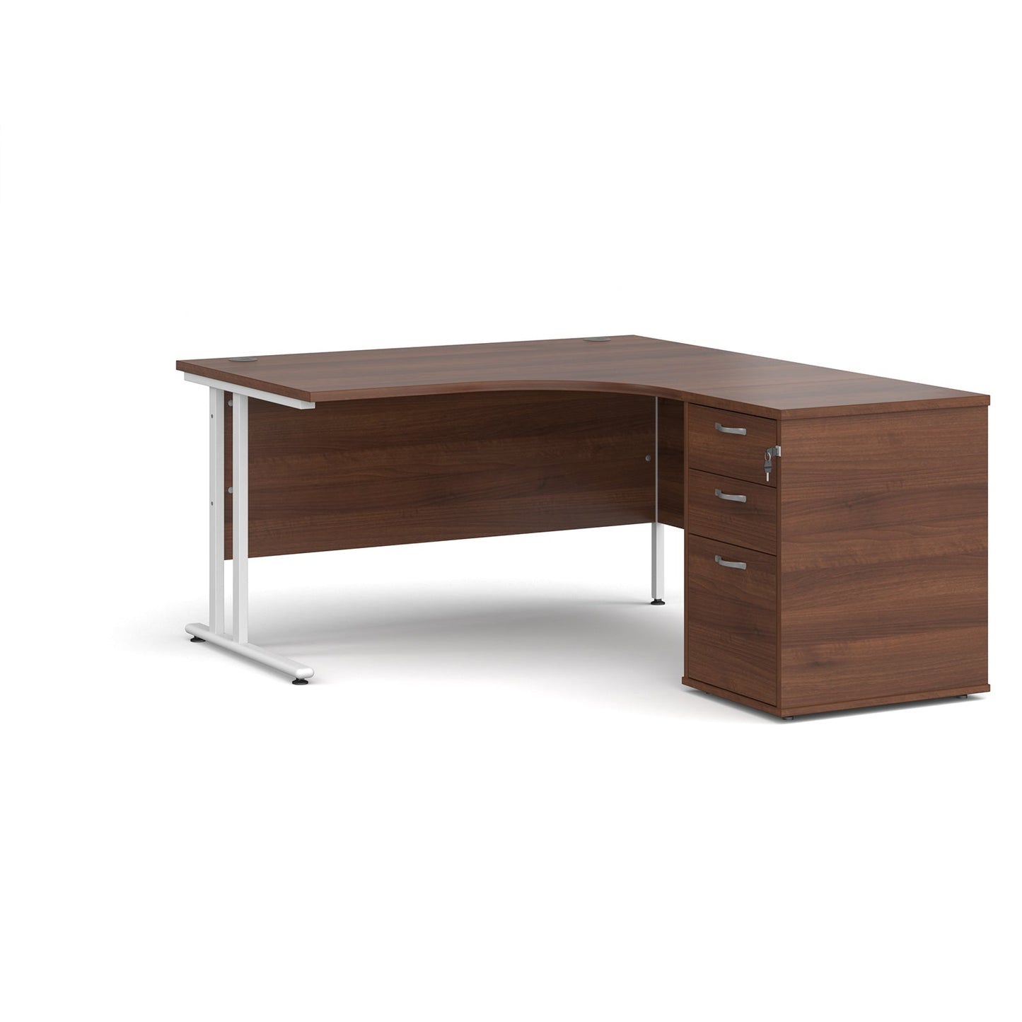 Maestro 25 right hand ergo desk with pedestal