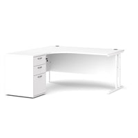 Maestro 25 left hand ergo desk with pedestal