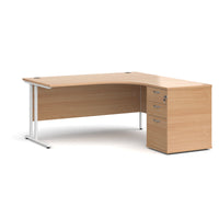 Maestro 25 right hand ergo desk with pedestal