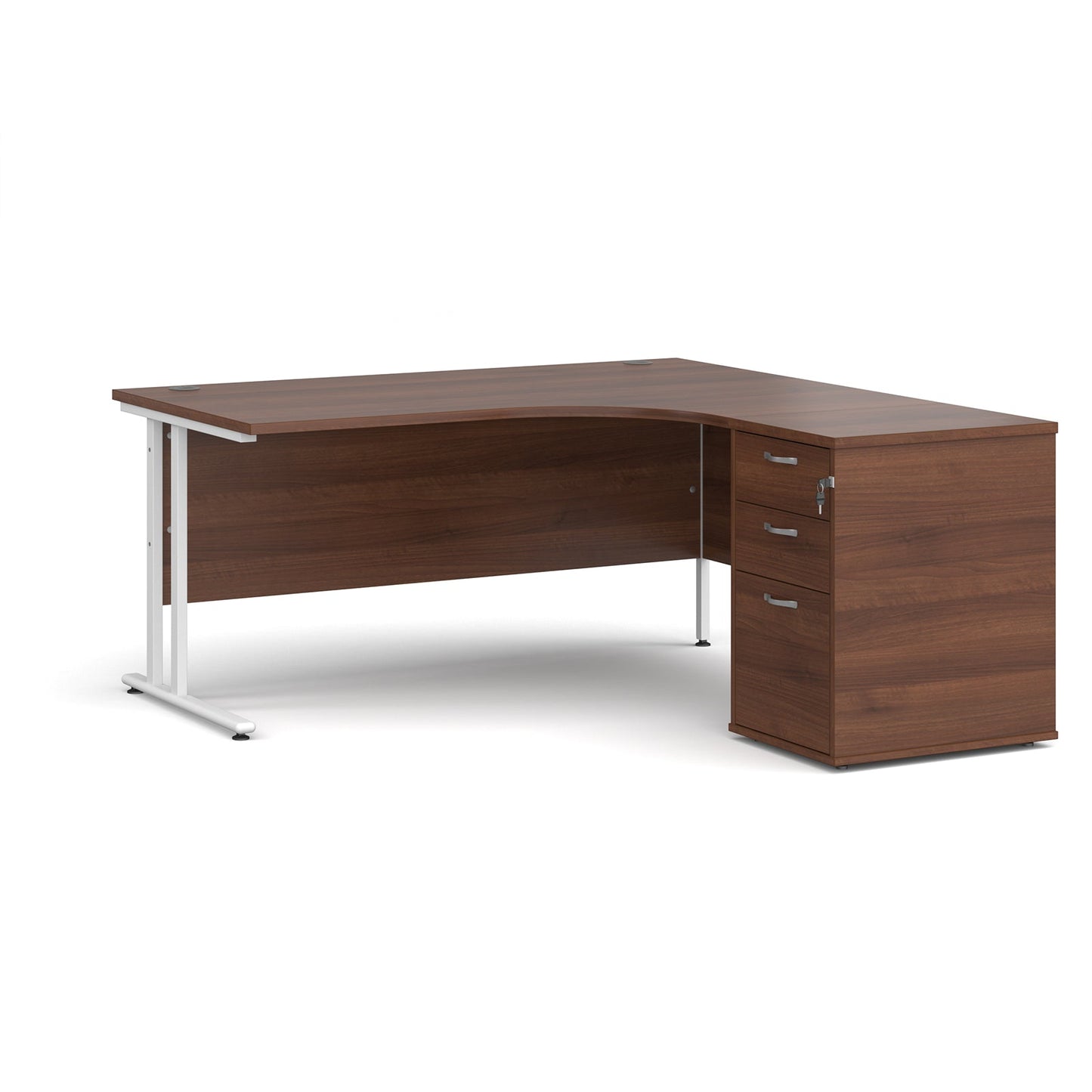 Maestro 25 right hand ergo desk with pedestal