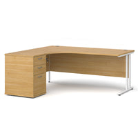Maestro 25 left hand ergo desk with pedestal