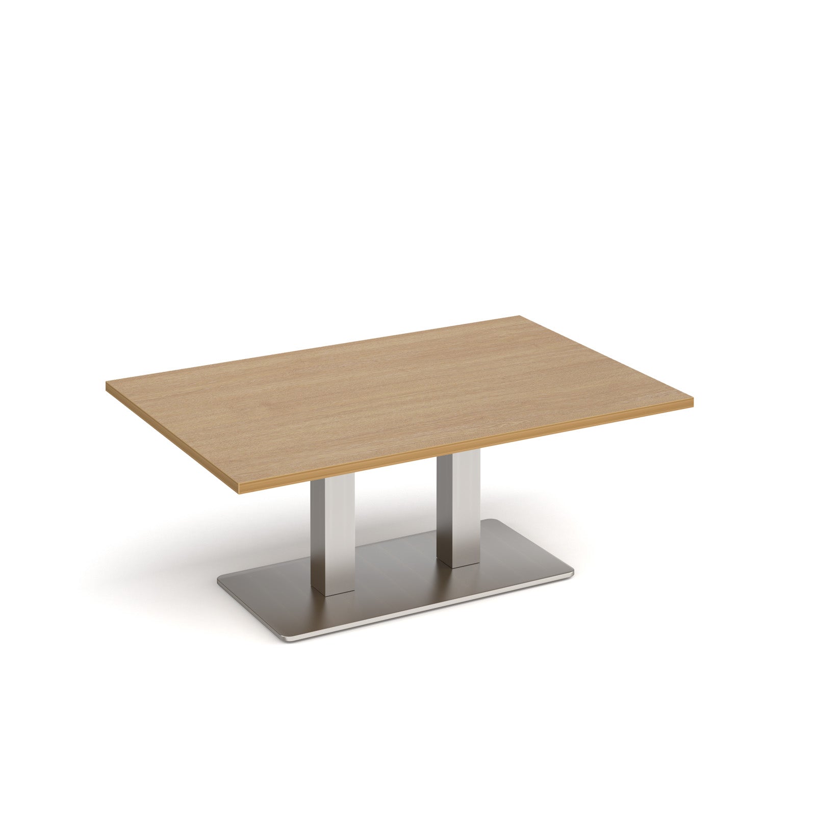 Eros rectangular coffee table with twin uprights