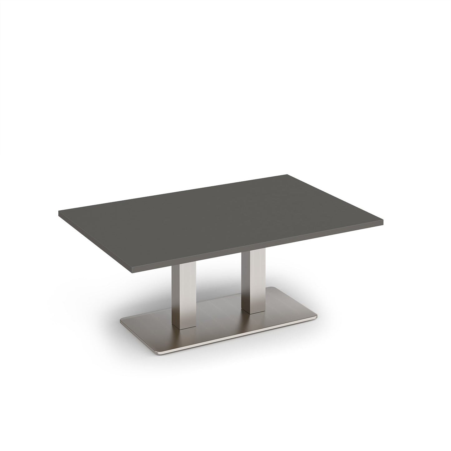 Eros rectangular coffee table with twin uprights