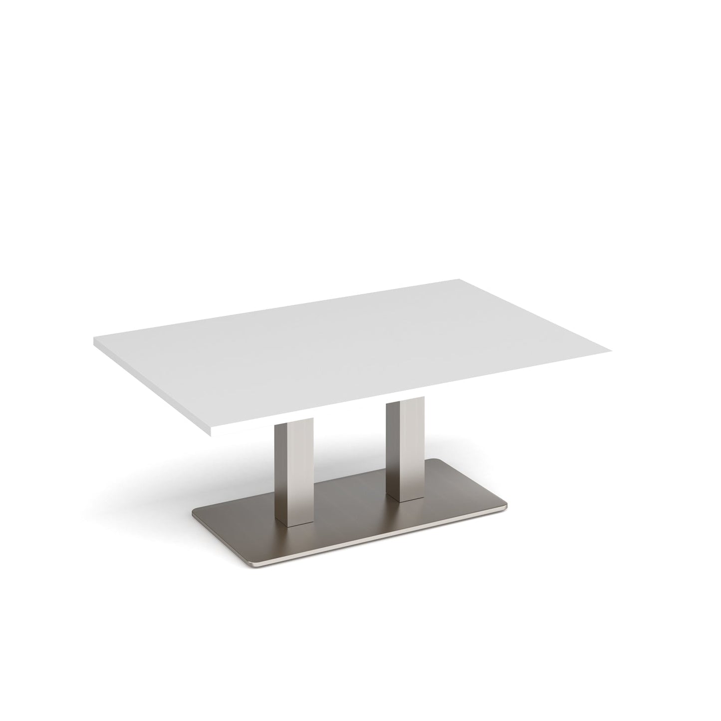 Eros rectangular coffee table with twin uprights
