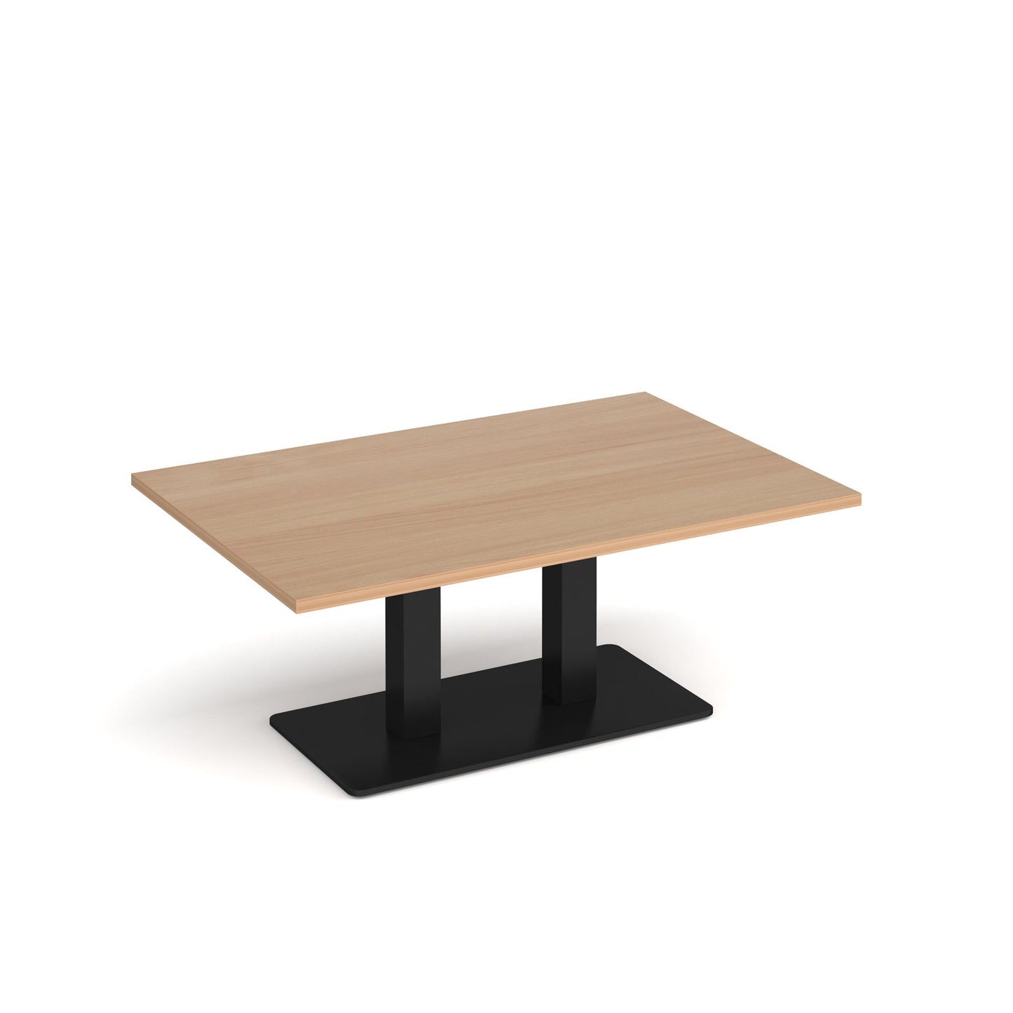 Eros rectangular coffee table with twin uprights