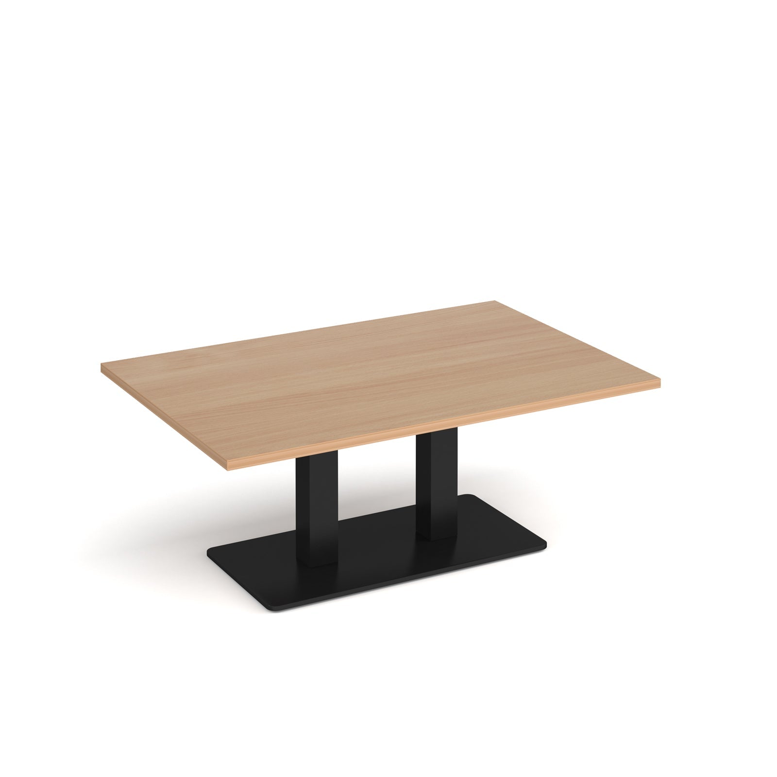Eros rectangular coffee table with twin uprights