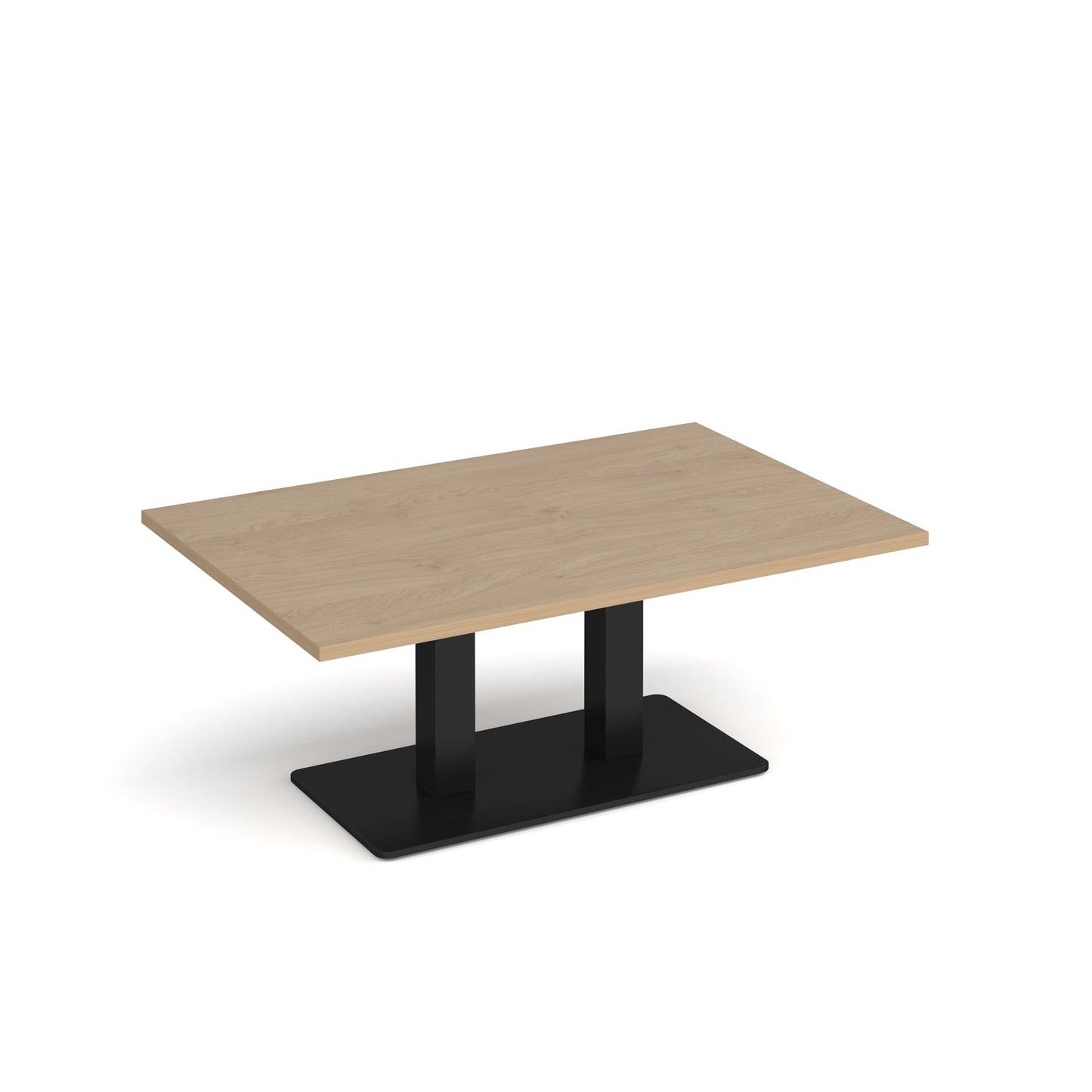 Eros rectangular coffee table with twin uprights