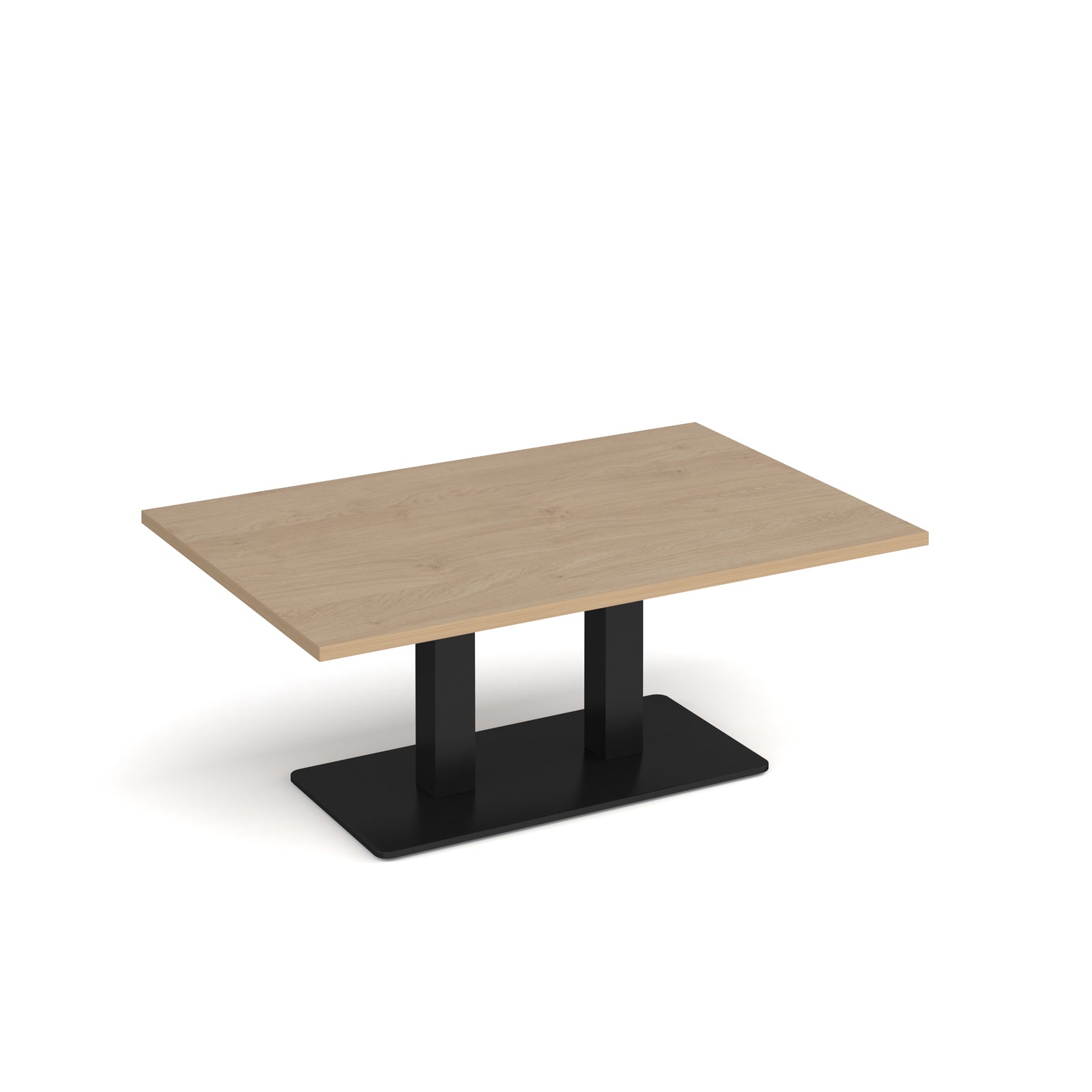 Eros rectangular coffee table with twin uprights